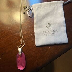 Kendra Scott Maroon Red Pendant Necklace